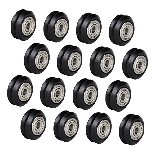 Mobestech 16pcs Roller Wheels for Printer Parts Passive Round Roller Linear Bearing Printer Wheels Pulley Linear Bearing