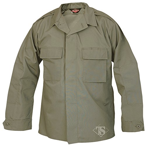 TRU SPEC BY ATLANCO Men's Tru-Spec Long-Sleeve Tactical Shirt Poly-Cotton Ripstop X-Large Olive Drab