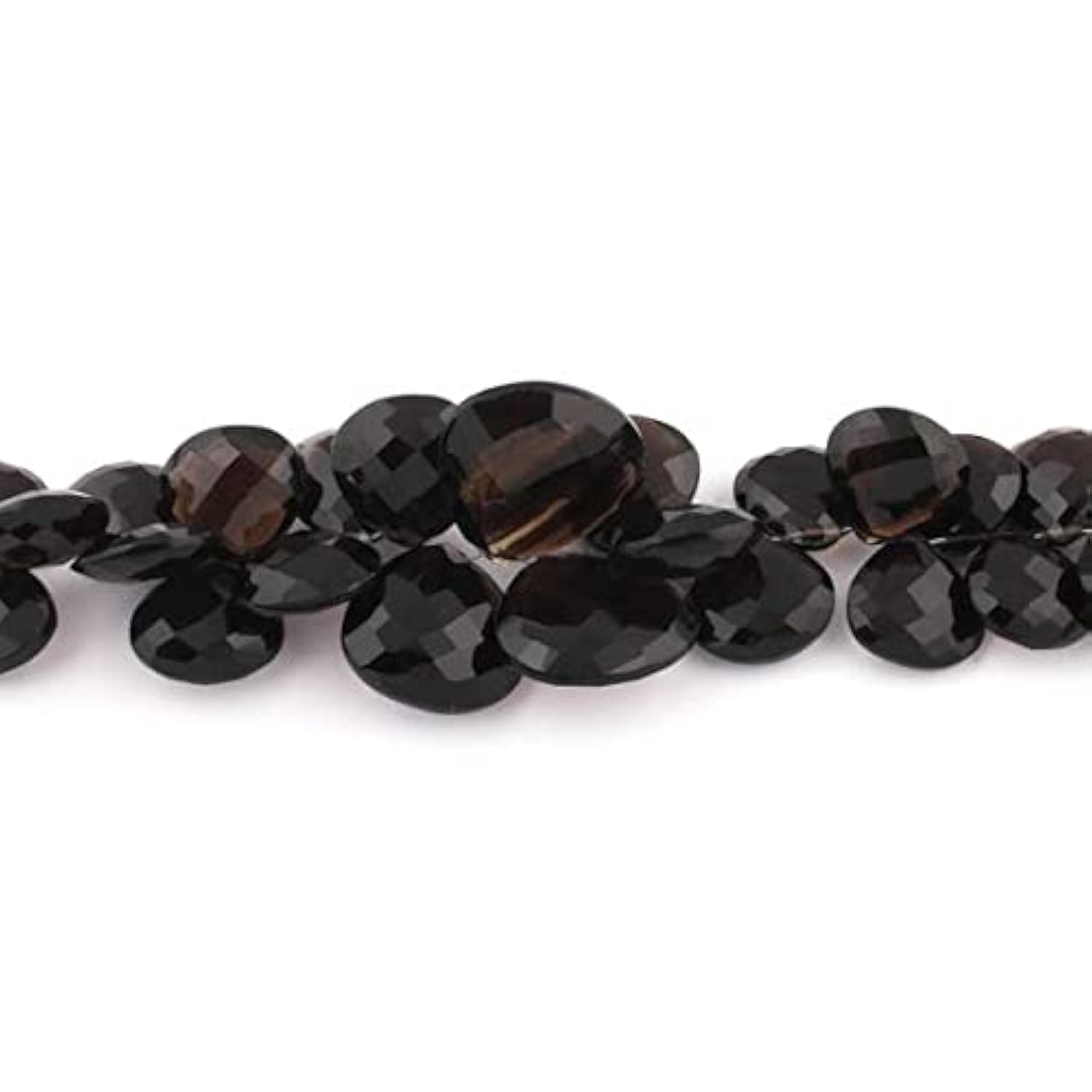 Perles cœur onyx noir 14mm-25mm pour créer vos propres colliers d'été