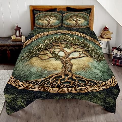 INIWAN Tree of Life Quilt Cover