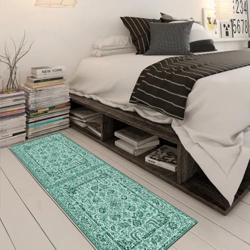 Alfombra de pasillo larga de 50x250 cm lavable y estilo bohemio 3