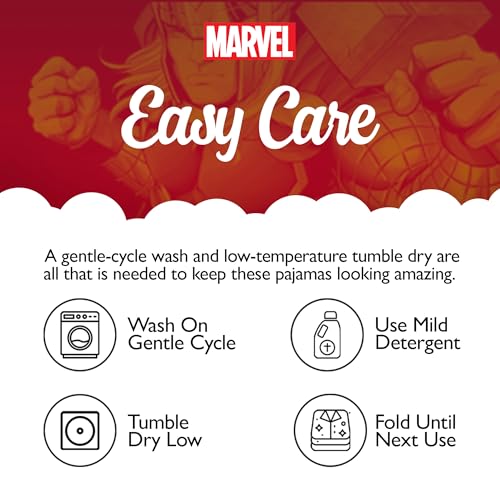 Image of Marvel Boys' 2-piece Snug-fit Cotton Matching Holiday Pajama Set, Soft & Cute for Kids