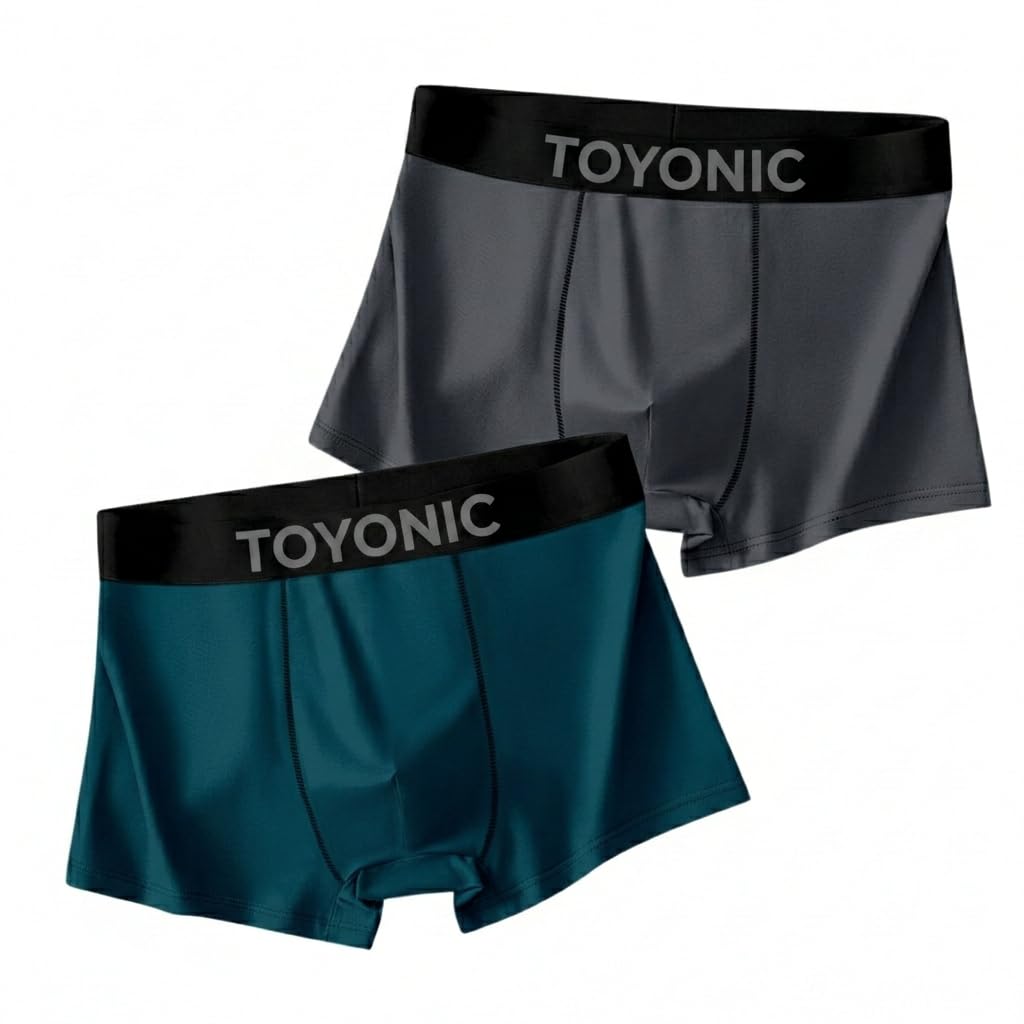 Men’s Ice Silk Underwear Combo Pack of 2 – Extra Thin Elastic Boxer Briefs | Breathable, Smooth & Comfortable Trunks-picture-39