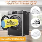 Sac de lavage pour chaussures - Sac à linge réutilisable durable pour laveuse et sécheuse, 2PCS en maille pour tous les types et tailles de chaussures (jaune)