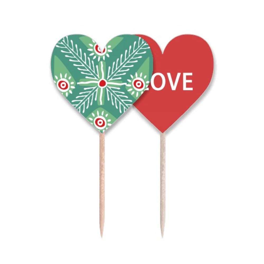 Cure-dents en forme de cœur vert avec inscription Totems du Mexique pour apéritif original