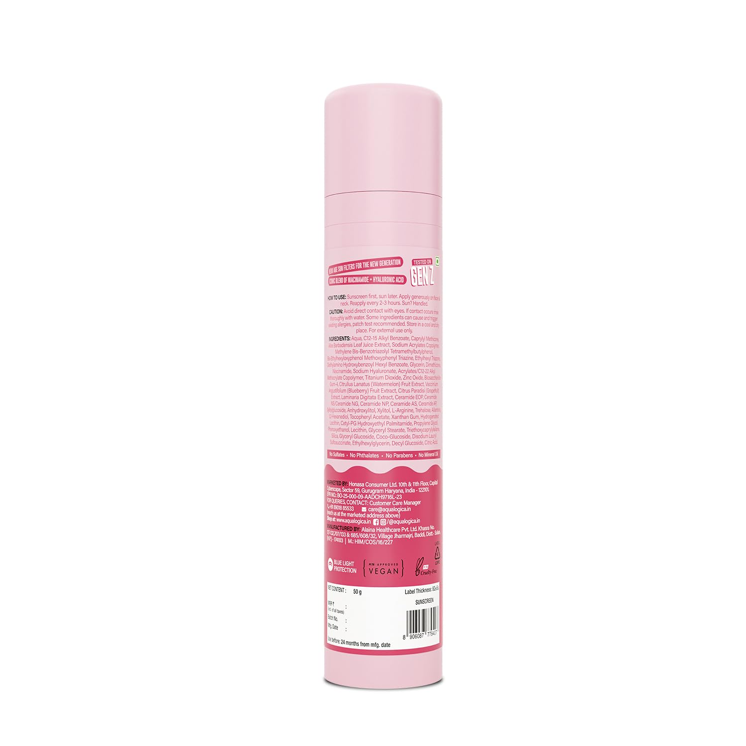 Aqualogica Radiance+ Dewy Gel Sunscreen - 50g | SPF 50+ PA++++ | In-Vivo Tested | New-age Filters | Anti Pollution Factor | For Bright & Radiant Skin | Fragrance-Free & No White Cast | 2% Nia-Hyaluron Complex | Broad Spectrum UVA/B & Blue Light Protection | Lightweight | For Men & Women