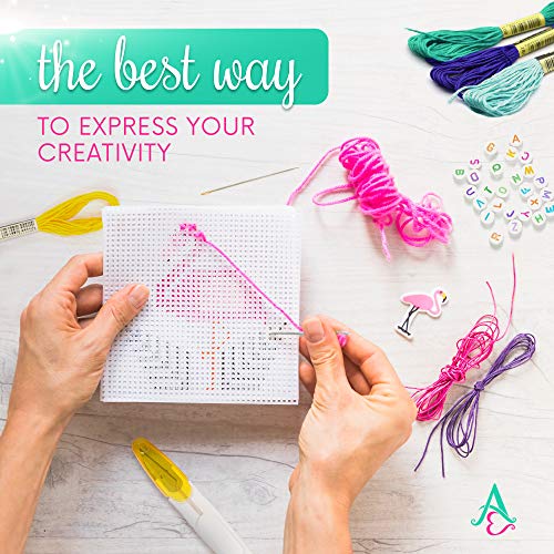 Image of Athena's Elements Embroidery Floss | Rainbow Thread for Embroidery, Cross Stitch Thread, Customized Independent Packaging(100 Colors)(Mermaid Color Palettes)