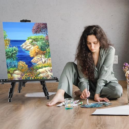 image for RRFTOK Art Easel for Painting and Display – Adjustable Floor 66 Inch