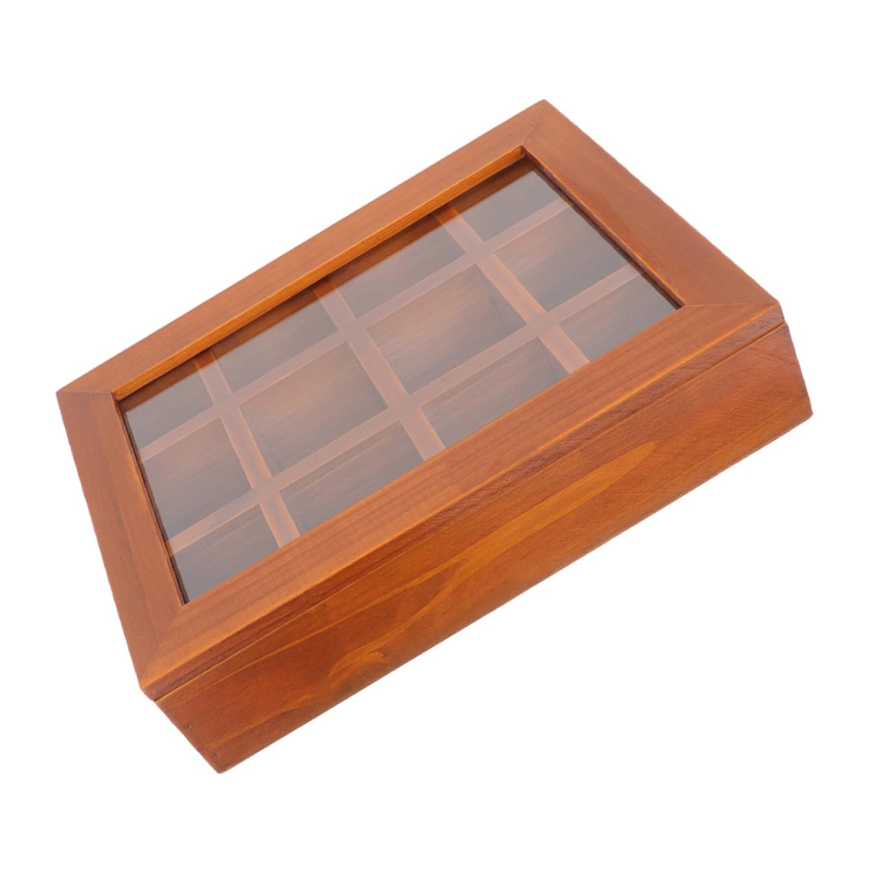 Boîte à Thé Compartimentée Bois Avec Couvercle Transparent Organiseur Léger Et Portable à Compartiments Rangement Pratique Pour Sachets De Thé Snacks Et Infusions Protection Écrase