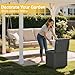 Greesum Outdoor Storage Box 31 Gallon Storage Box with Lid for Patio Furniture, Garden Tools, Pool Supplies, Waterproof and UV Resistant, Lockable, Dark Grey