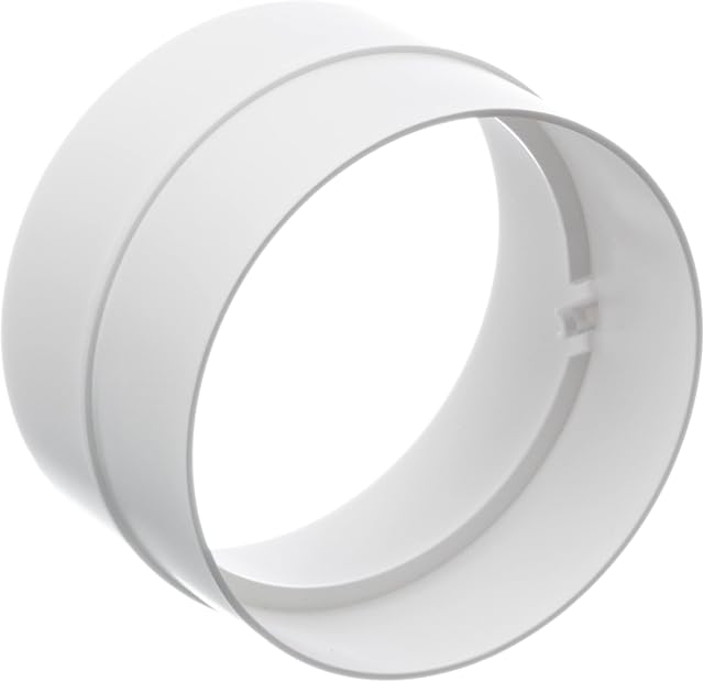 Ø 125mm / 5 inch Plastic Pipe Connector - Round Plastic Ducting - Ventilation Duct Hose Joint