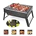 Produktbild BestCool Holzkohlegrill, Tragbarer BBQ-Grill Edelstahl Faltbarer Barbecue-Räuchergrill Barbecue-Schreibtisch Perfekt für Garten Camping Park Festivals Party BBQ