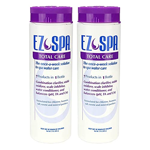 EZ Spa EZSTC2 Hot Tub Total Care Weekly Water Preventative Chemical Treatment Blend for Hot Tubs and Spas 2 Pounds (2 Pack)
