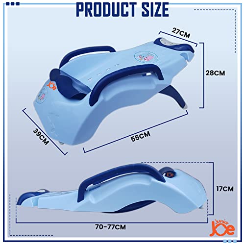 Image of JUNIOR JOE Children Shampoo Chair for 2-8 Year Old Bathing Seat Perfect Kids Hair Washing Station (Blue)