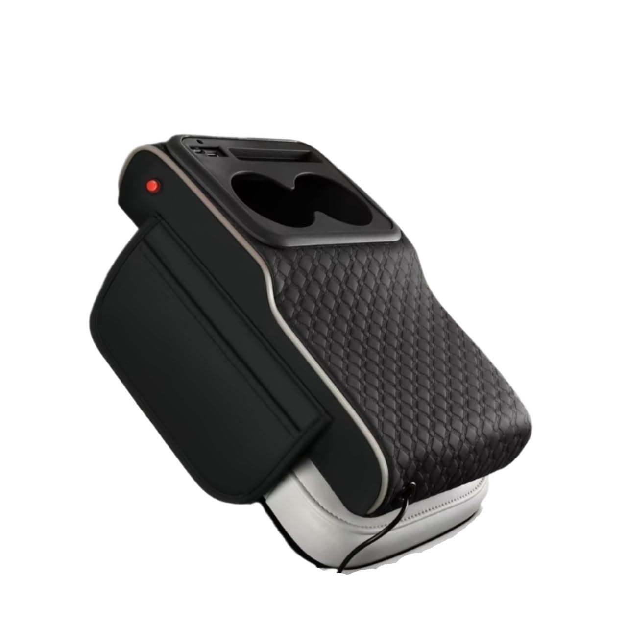 Portabevande Per Auto Portabicchiere Bracciolo Console Centrale | Cuscino bracciolo portabicchieri console centrale morbido e confortevole la ricarica e il supporto del telefono(Black)