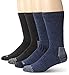 Dickies Men's 4 Pack All Season Marled Moisture Control Crew Socks, Assorted, 10-13 Sock/6-12 Shoe