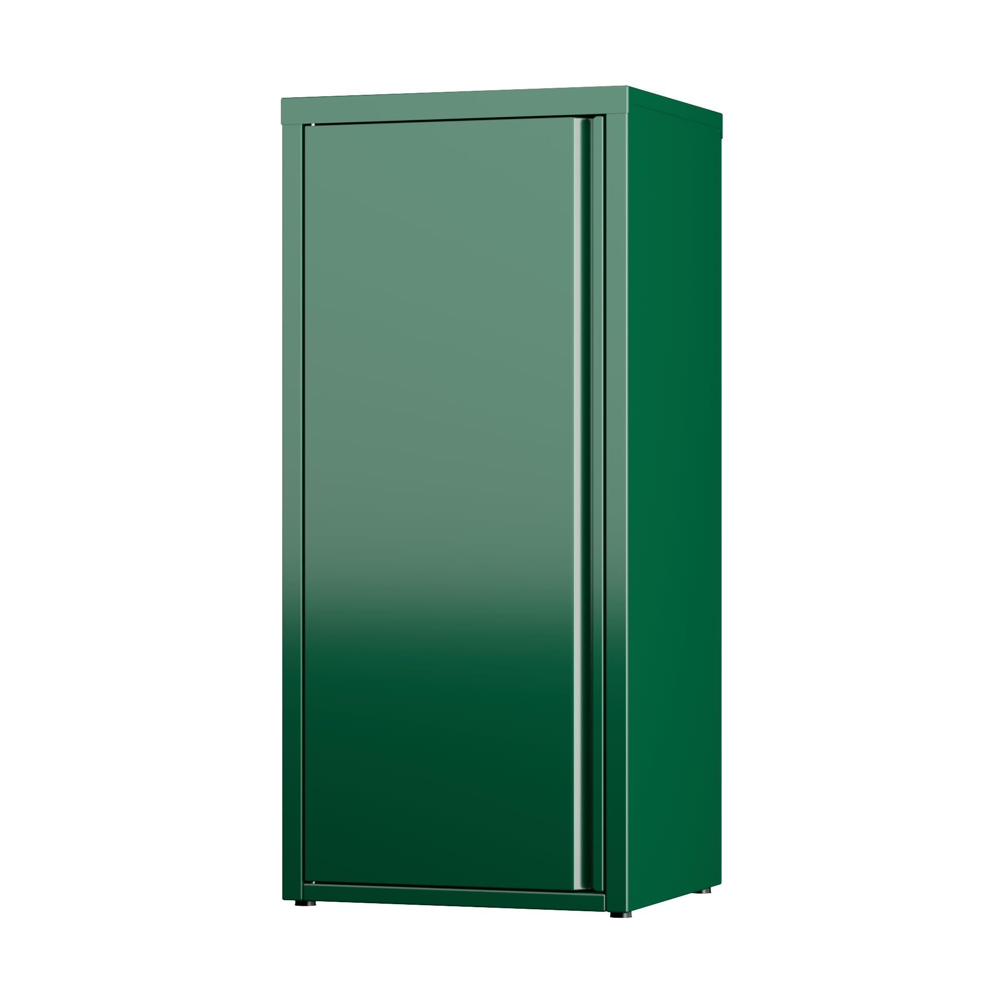 SUPEER Armadio in metallo per ufficio con porta singola, 88 x 40 x 35 cm, 2 ripiani regolabili in altezza, robusto armadietto in metallo per documenti, documenti e accessori da ufficio (verde)