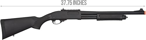 Miniatura 2 de Golden Ball & Eagle M870 3/6-Shot Bomba de acción de gas Airsoft Escopeta - Negro