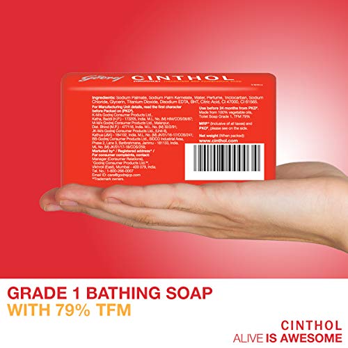 Image of Cinthol Original Soap, 100g (Pack of 12) | Germ Protection | Soaps For Bath | Grade 1 Soap | For All Skin Types