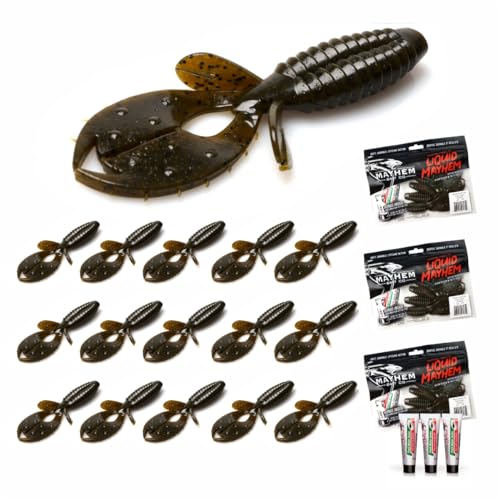 Leurre de pêche en plastique souple Mayhem Incursion Craw pour basse