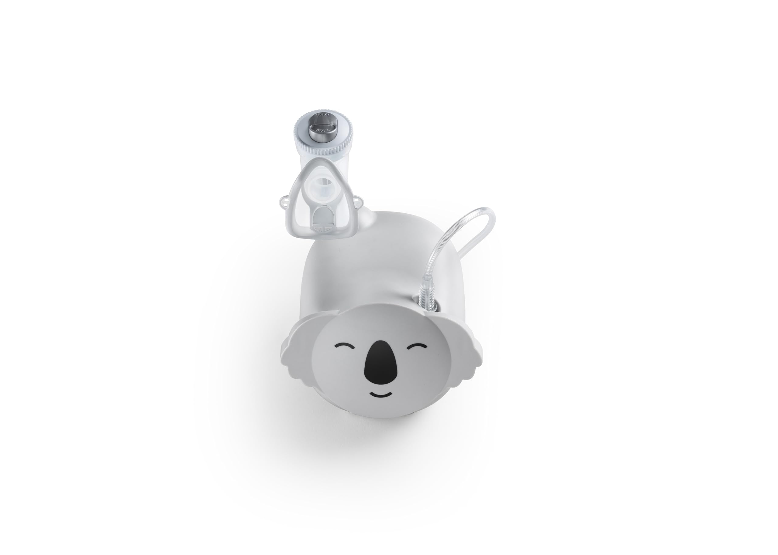 Flaem, Koala, Aerosol Rápido, Efectivo y Divertido, Máquina Nebulizadora para Adultos y Niños Certificada, con Ampolla de 2 Velocidades, Cómodas Mascarillas Soft Touch y Filtro de Aire, Made in Italy