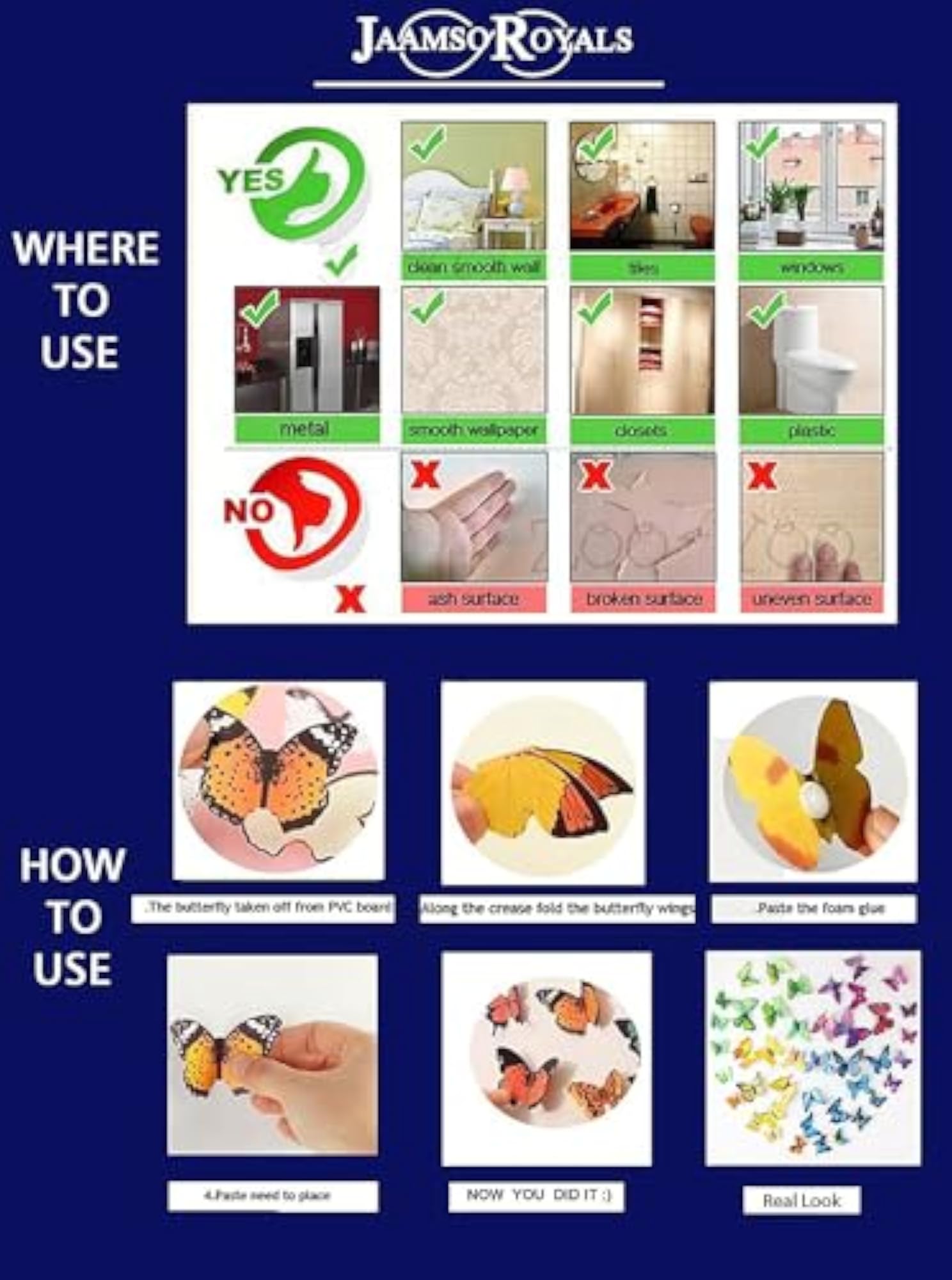 White 3D Butterfly PVC Vinyl Wall Sticker Decorations
