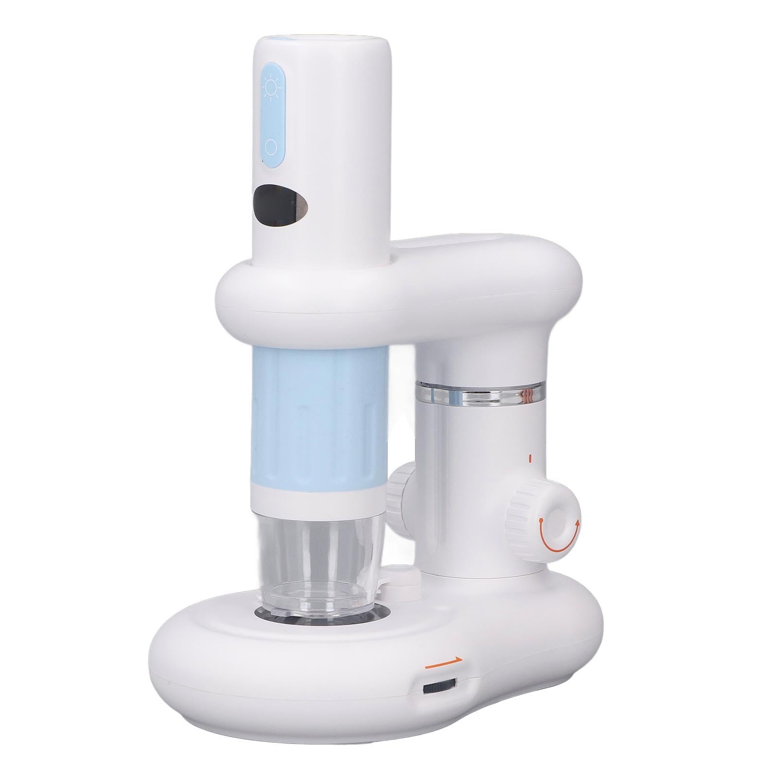 CM2 Cordless Digital Microscope Camera, 50-1000X Magnification Portable Handheld USB Wi Fi Microscope with Adjustable Stand, 8 LED Lights, for iOS Phone PC