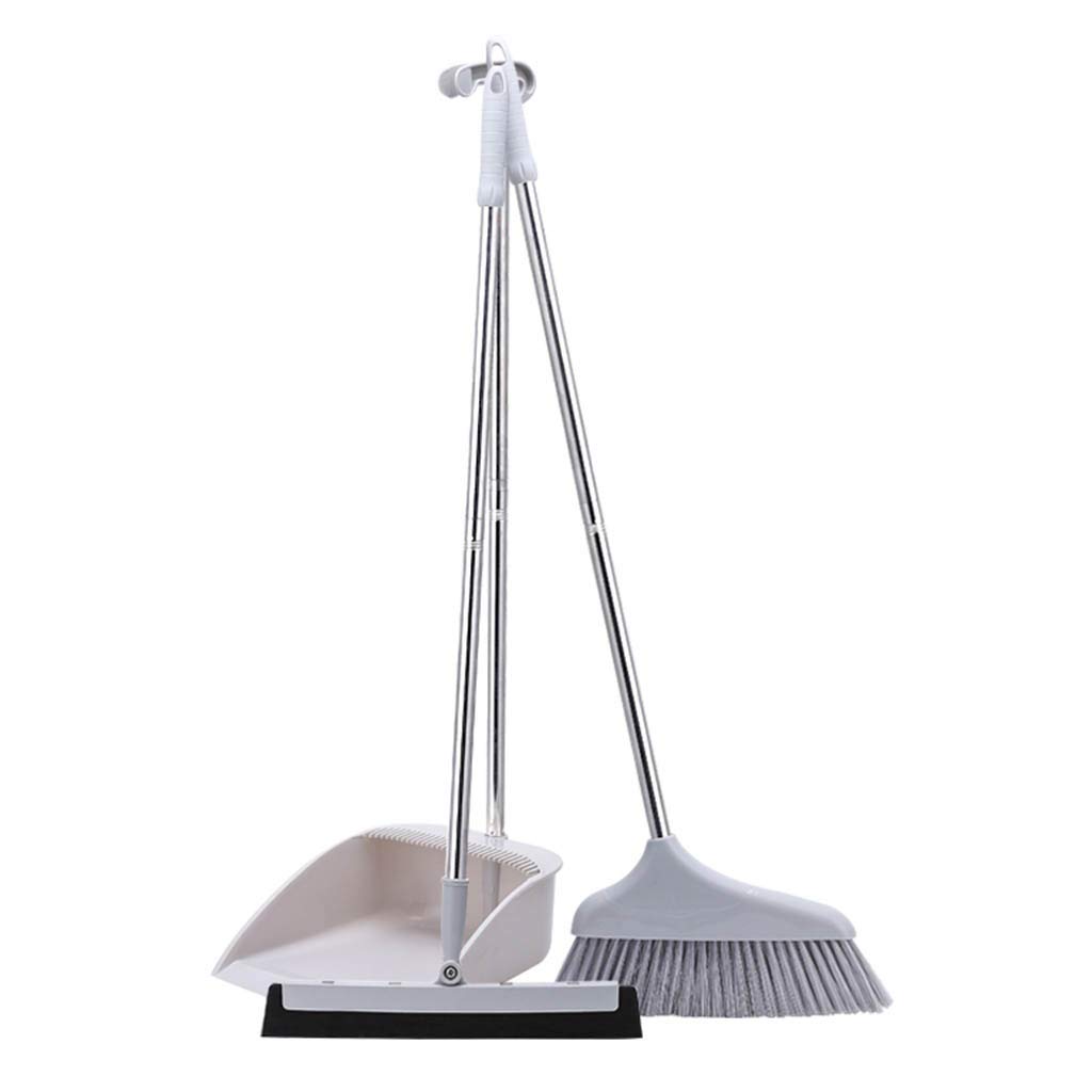 Balai et pelle à poussière en acier inoxydable pour un nettoyage impeccable du salon