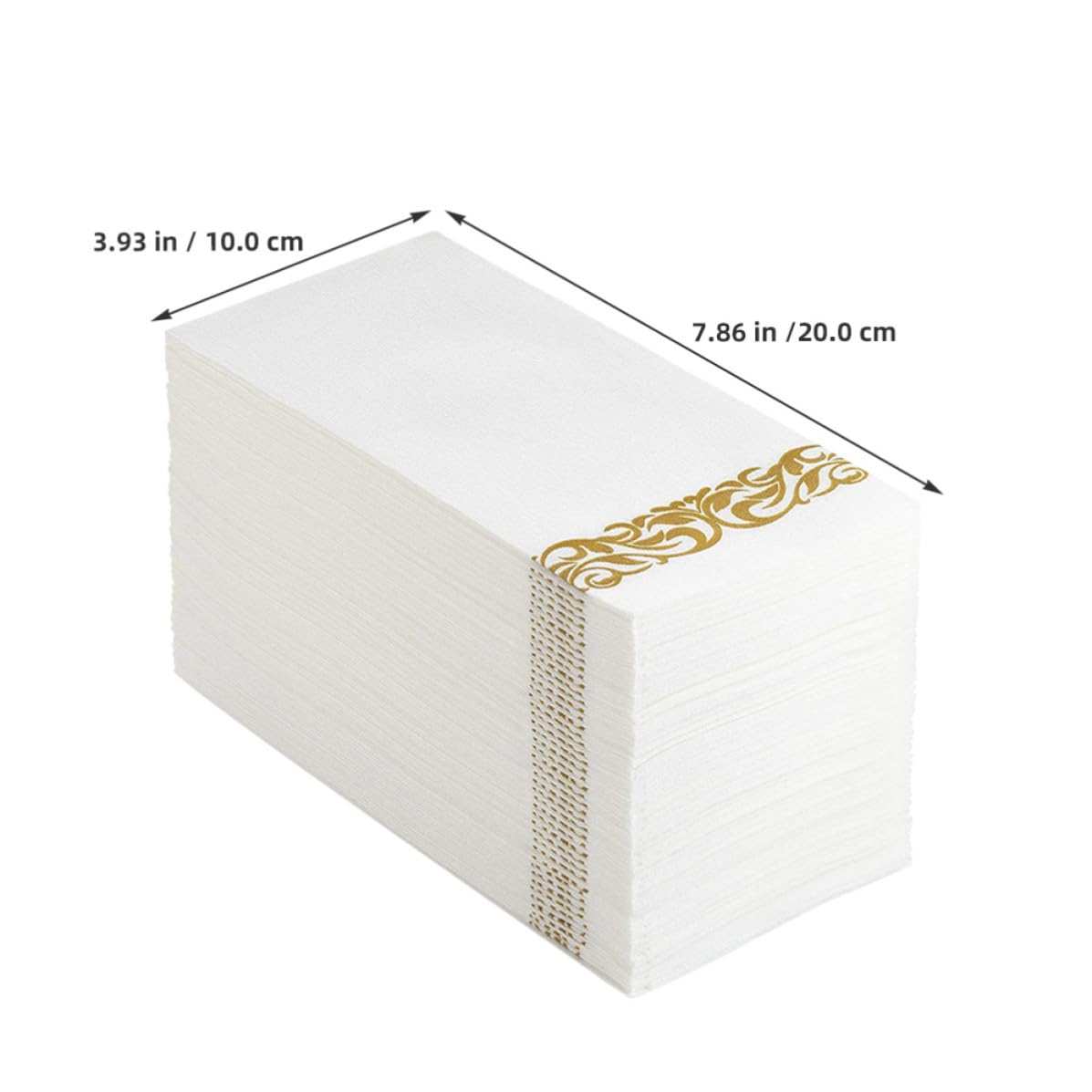 100 Goldene Einweg Servietten aus Dickem Papier 40x30cm Luxuriöse und Gefaltete Tischservietten für Bankette und Festliche Anlässe