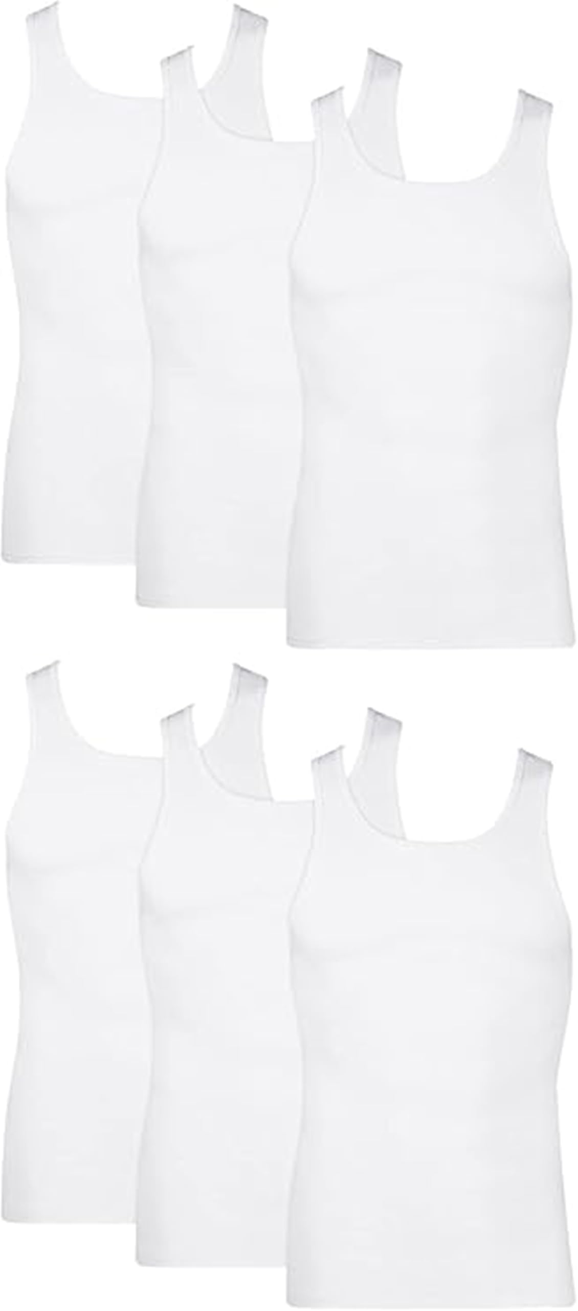 Hanes Core Cotton Tank,White, XX-Large