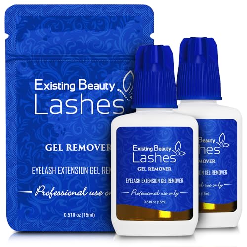 2 Pack Eyelash Extension Remover and Lash Remover for Lash Extensions - Eyelash Glue Remover Dissolves Eyelash Extension Glue by Existing Beauty Lashes 15 ml ea
