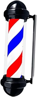 predolo Barber Pole Light Rotating Stripes Light Rainproof 20W Hair Salon Indoor Outdoor Practical Hair Salon Open Sign Wa...
