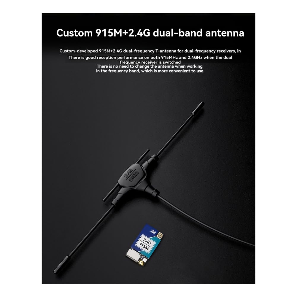 Per ELRS Nano 915M/2.4G Ricevitore A Banda Duale DIY per Quadricottero FPV A Lungo Raggio, Parti del Drone Incorporate WiFi -C3 Chip LR1121 per Drone DIY Freestyle A Lungo Raggio FPV