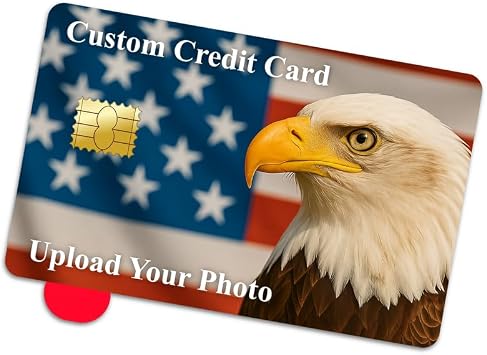 Custom Credit Card Skin with Debit Card Skin Vinyl Waterproof Bank Wrap Personalized Image Removable Credit Cards Sticker