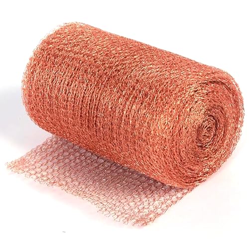 Lotvic Copper Mesh 12M / 40Ft Pure Copper Mesh Slug Repellent UK Fine Copper Wire Mesh Roll for Mouse Hole Filler Rat Snail Slug Repellent Garden Indoors & Outdoors Pest Control (12M/40 Feet)