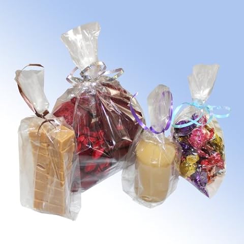2 Packs of 50 7" x 3" x 1.5" Clear Cellophane/Cello Bags with Gusset - Ideal for Sweets and Crafts Cover