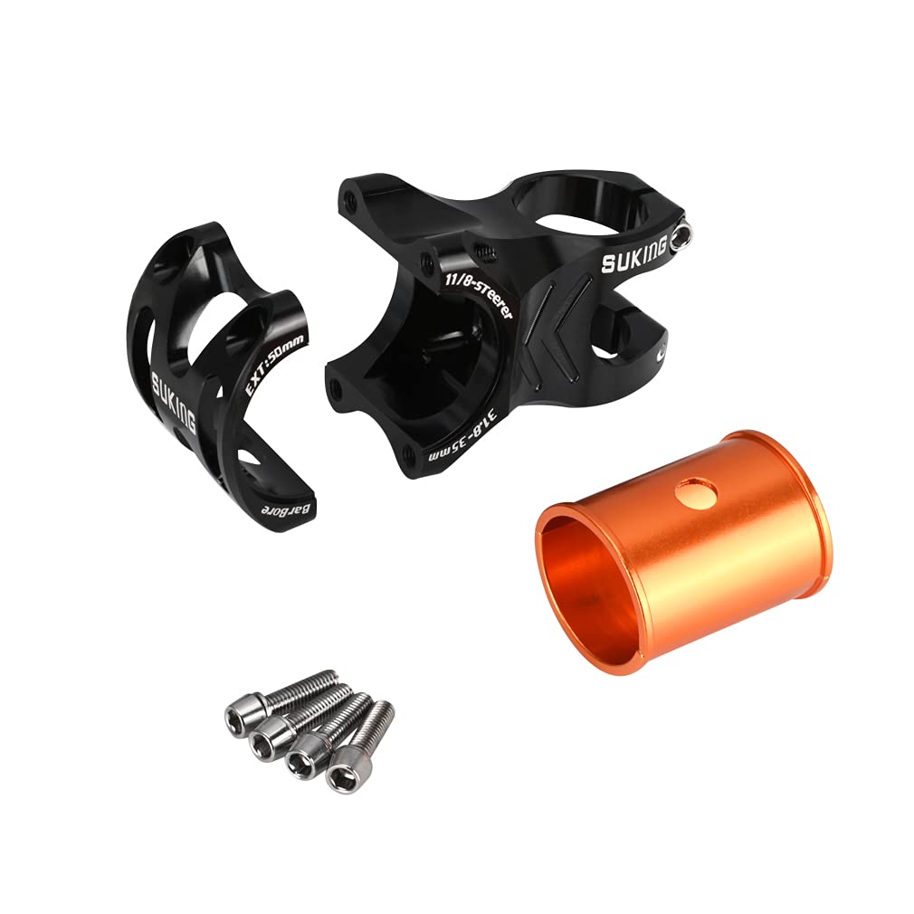 CYSKY Attacco Manubrio MTB Diametro 35 mm e 31,8 mm, Lunghezza 35 mm 50 mm Attacco Manubrio Bici Corto per Mountain Bike, Bici da Corsa, MTB, Downhill