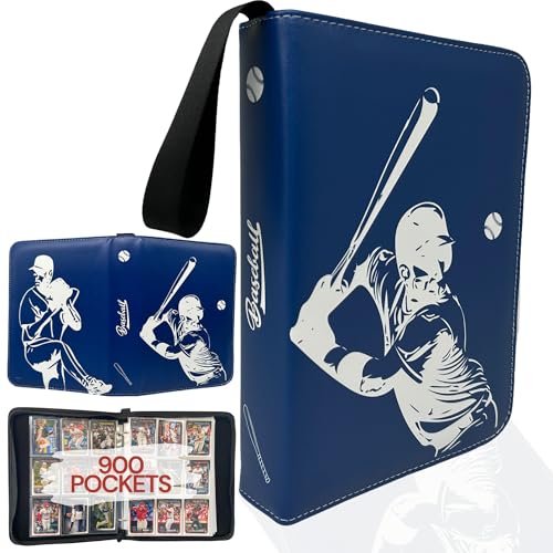 Baseball Card Binder, Trading Card Album with 50 Removable Sleeves