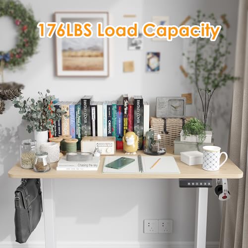 Image of STARY Electric Standing Desk Adjustable Height Sit Stand Home Office Desk with Splice Board