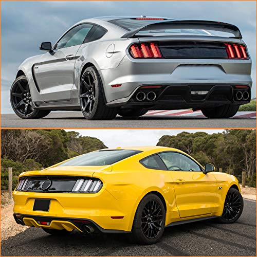 Autowiki Led Tail Lights For 2015-2020 Ford Mustang With Sequential Turn Signals Black Housing Clear Lens 2Pcs #TOP6