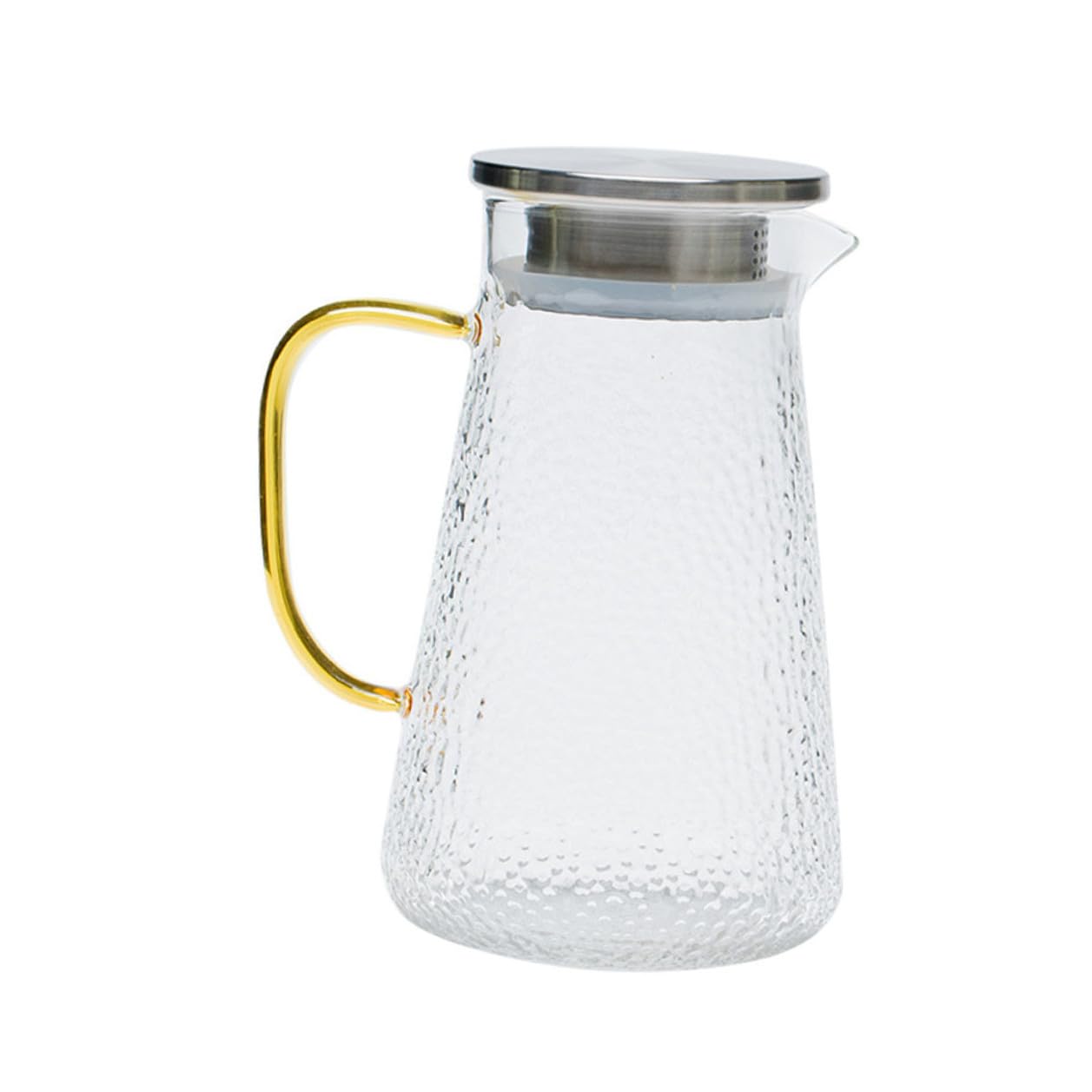 Botella de Agua Fría de Vidrio Jarra para Jugos de Jarra para Agua Tapa de Acero Inoxidable Hogar