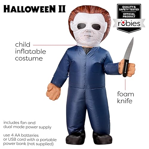 Disfraz inflable Michael Myers para niños talla única miniatura 2