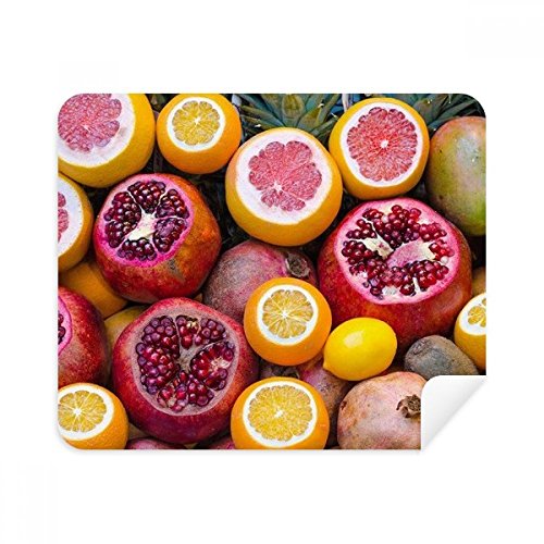 Chiffon de nettoyage en suède pour lunettes et écrans motif fruits tropicaux 2Pcs