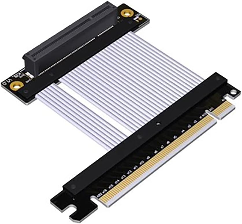 JMT PCI-E 4.0 x8 to x16 Extension Cable Gen4 128G/bps High Speed Adapter for 1U U.2 NVMe SSD Graphics Video Card (K38SL,15CM)