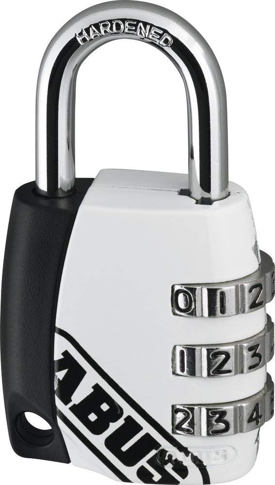 Abus White 53520 Die Cast Combination Padlock Carded