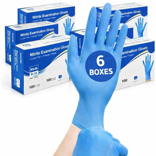Guantes de nitrilo grandes para peluquería, estética y limpieza del hogar, 600 unidades