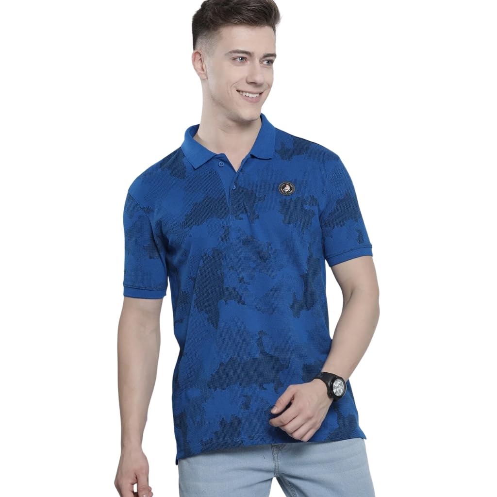 Men Slim Fit Abstract Printed Polo Collar Tshirt-image-44