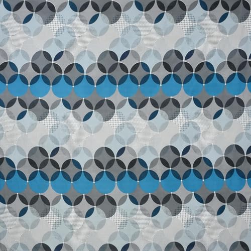 Image of 380 TC Premium Glace Cotton Elastic Fitted Bedsheet King Size with 2 Pillow Covers King Size | Double Bed with All Around Elastic (Blue&Gray), Fitted Queen-60x78