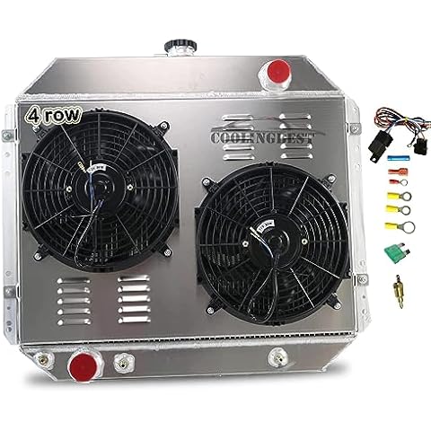 COOLINGBEST Aluminum Radiator for Ford F100 F150 F250 F350 Bronco Truck Cover