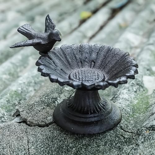 Bain d'oiseaux pour l'extérieur : solution stable en métal contre le vent - 4